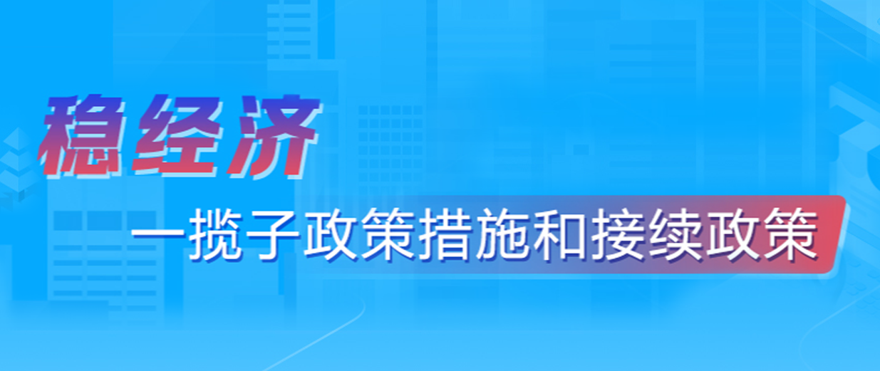 专栏 | 稳经济  一揽子政策措施和接续政策