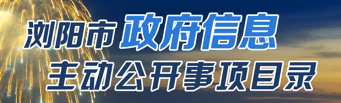 浏阳市政府信息主动公开事项目录